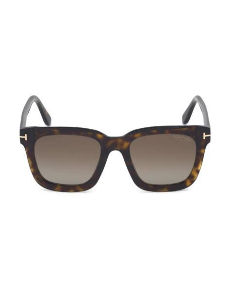 Tom Ford Sari 52MM Geometric Polarized Sunglasses.